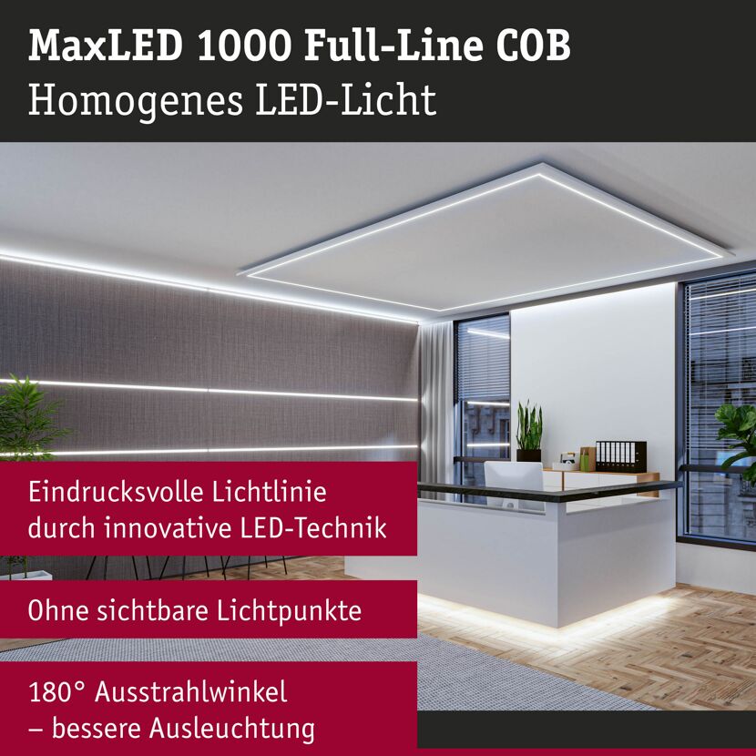 LED-Strip 'MaxLED 1000 Full-Line COB Daylight Basisset' 3 m 36 W silber