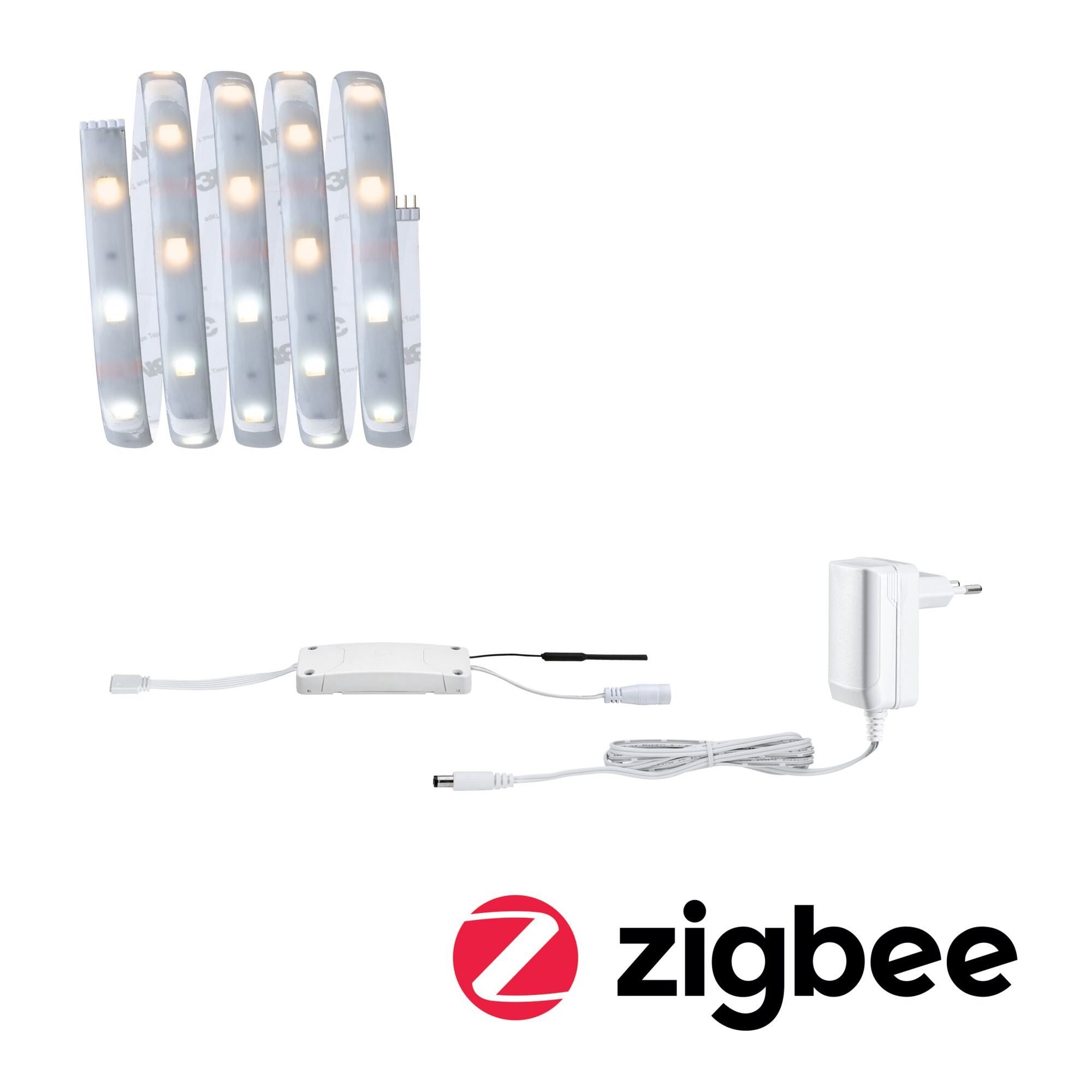 LED-Strip 'MaxLED 250 Zigbee 3.0 Tuneable White Basisset' 1,5 m 6 W beschichtet silber + product picture