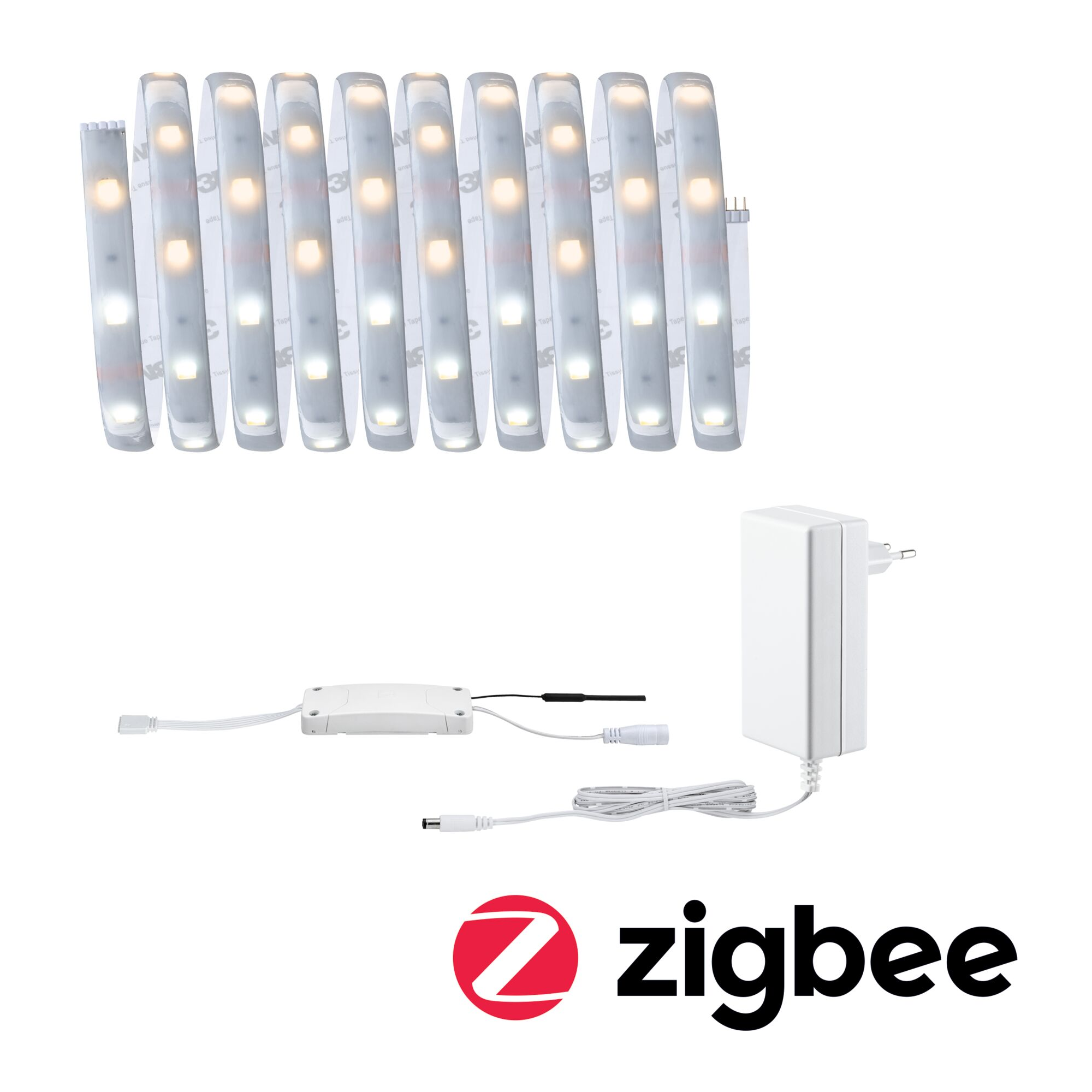 LED-Strip 'MaxLED 250 Zigbee 3.0 Tuneable White Basisset' 3 m 12 W beschichtet silber + product picture