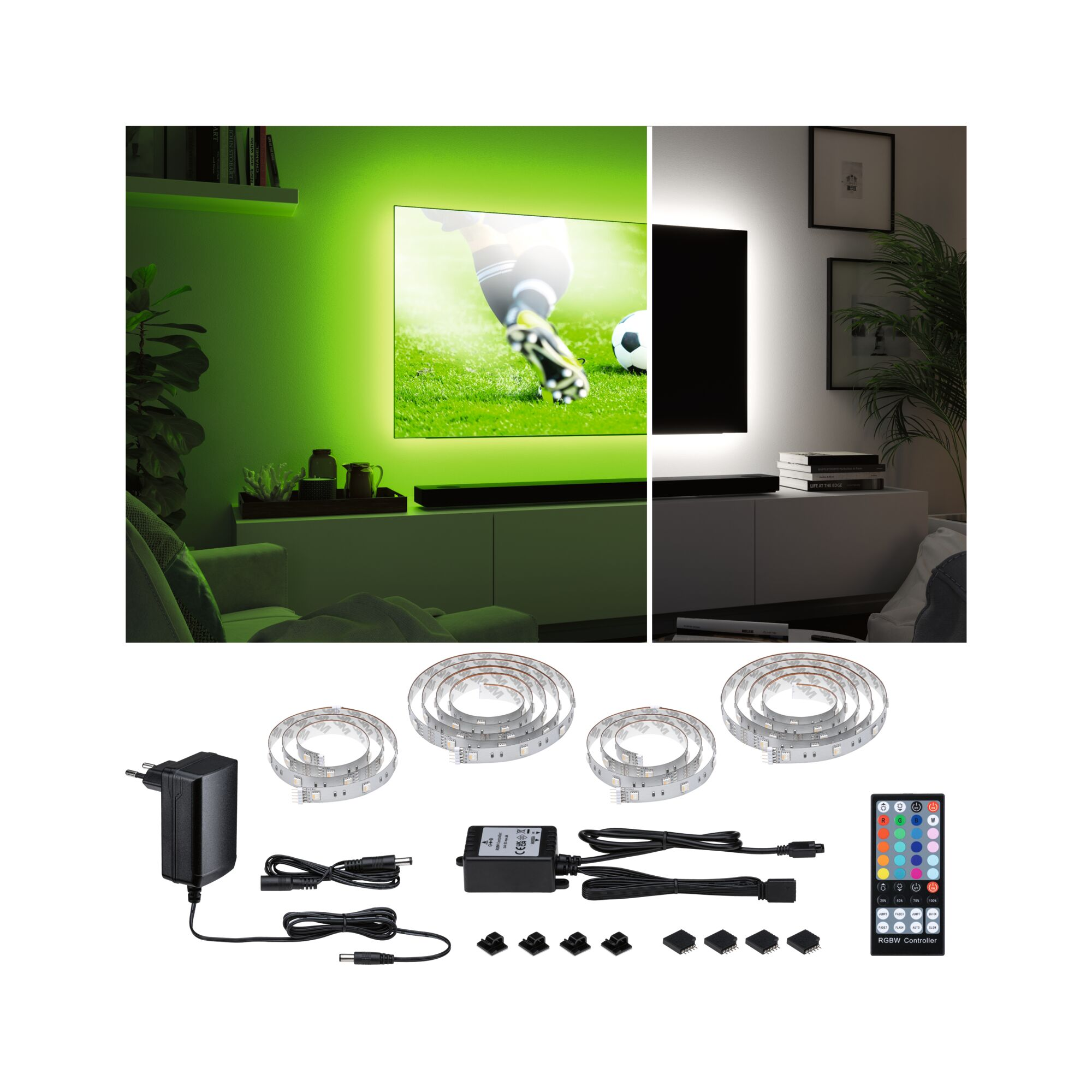 LED-Strip 'MaxLED 250 RGBW TV Comfort Basisset' 55 Zoll 20,5 W silber + product picture