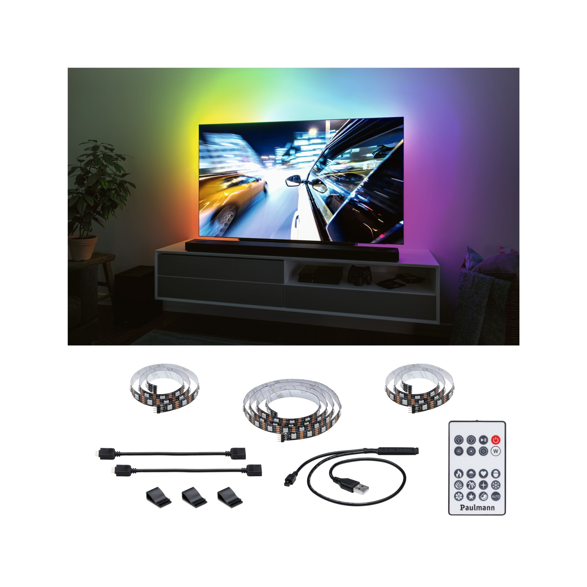 LED-Strip 'EntertainLED USB TV RGB+' 55 Zoll 3,5 W schwarz + product picture