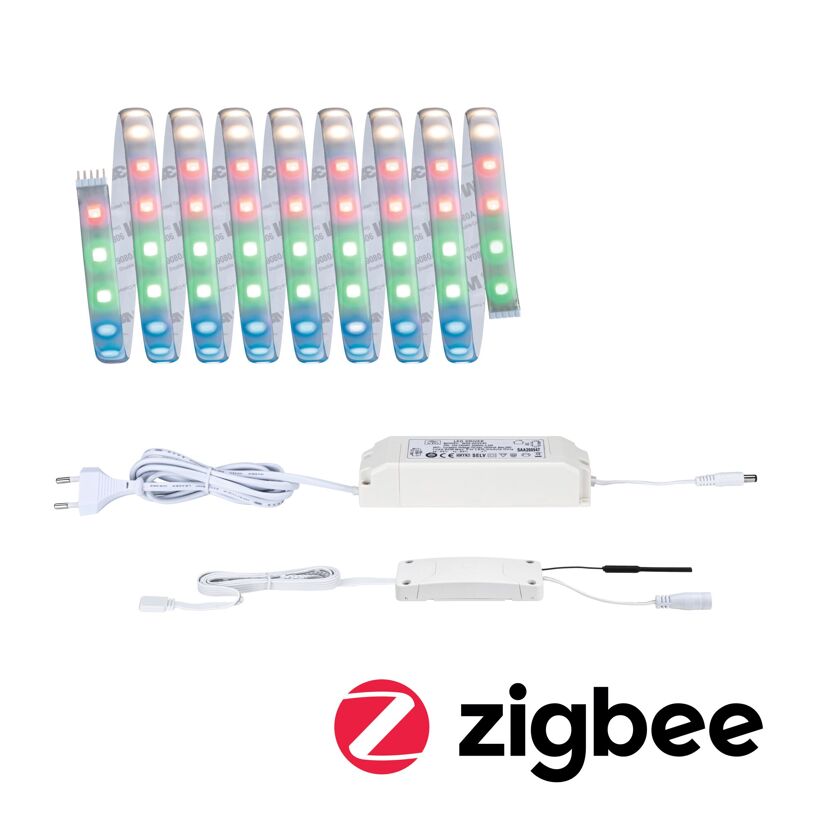 LED-Strip 'MaxLED 500 Zigbee 3.0 RGBW Basisset' 3 m 27 W beschichtet silber
