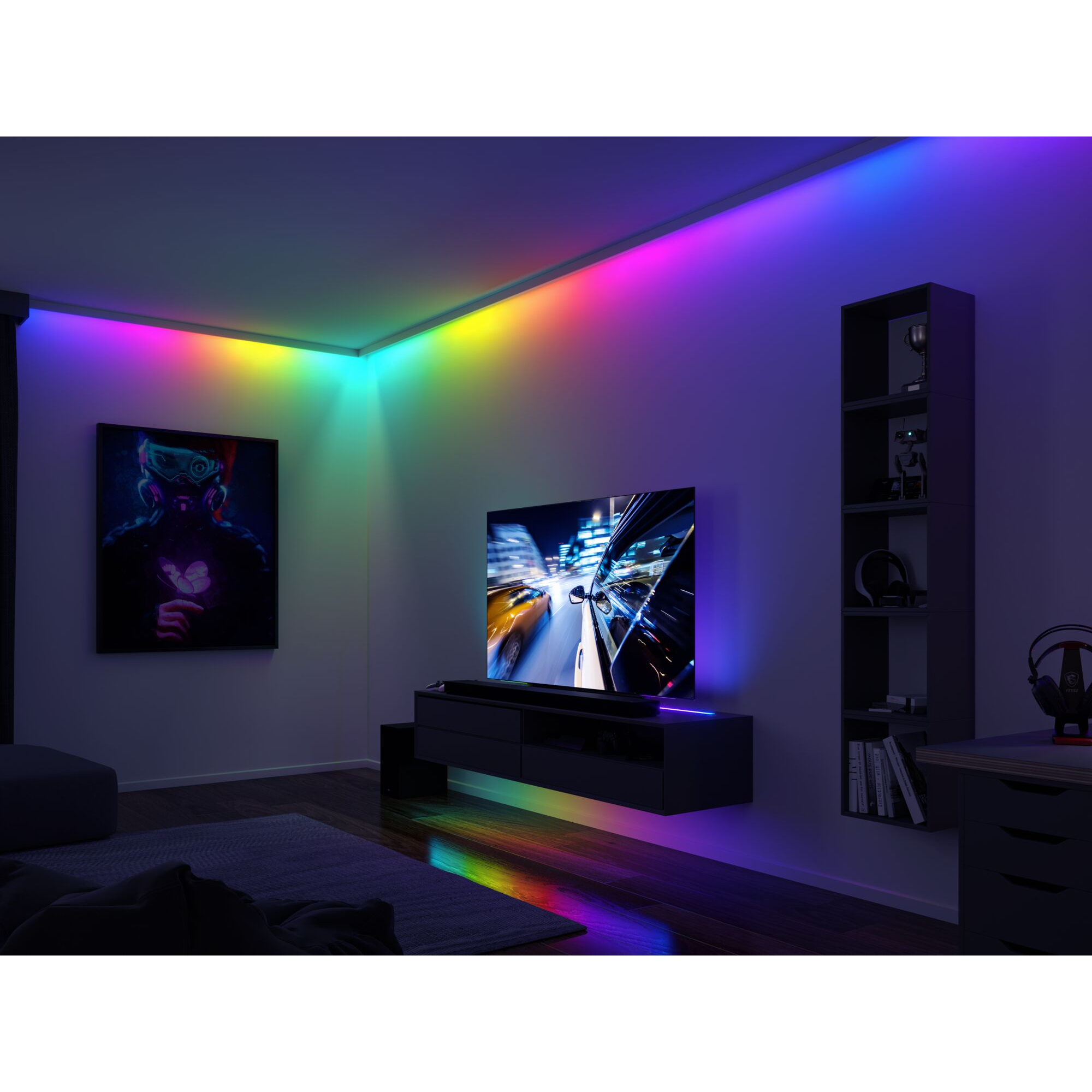 Gaminglicht 'EntertainLED Strip Set' 1,5 m 3 W schwarz + product picture