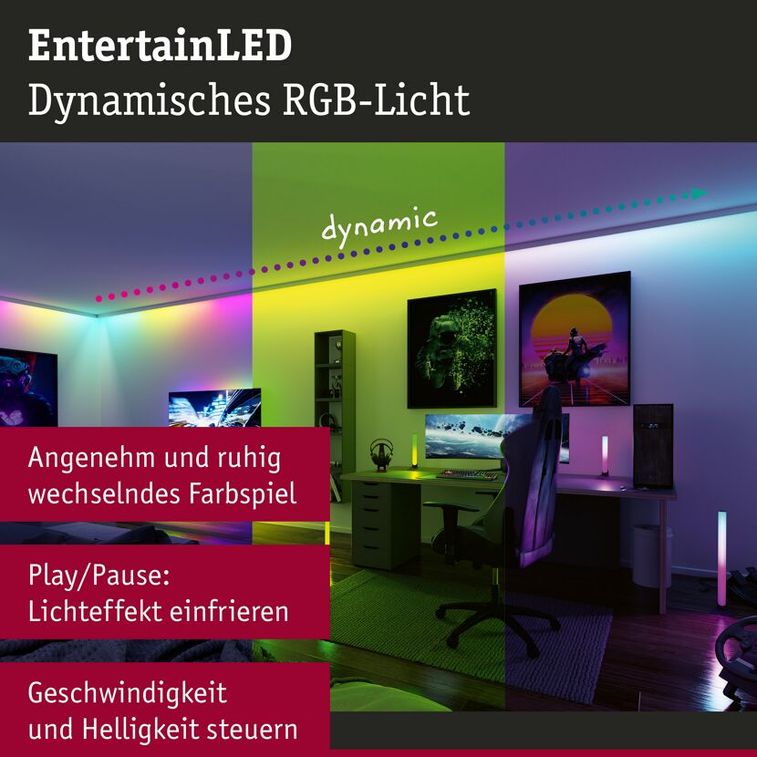 LED-Strip 'EntertainLED RGB+ Komplettset' 5 m 10,5 W schwarz