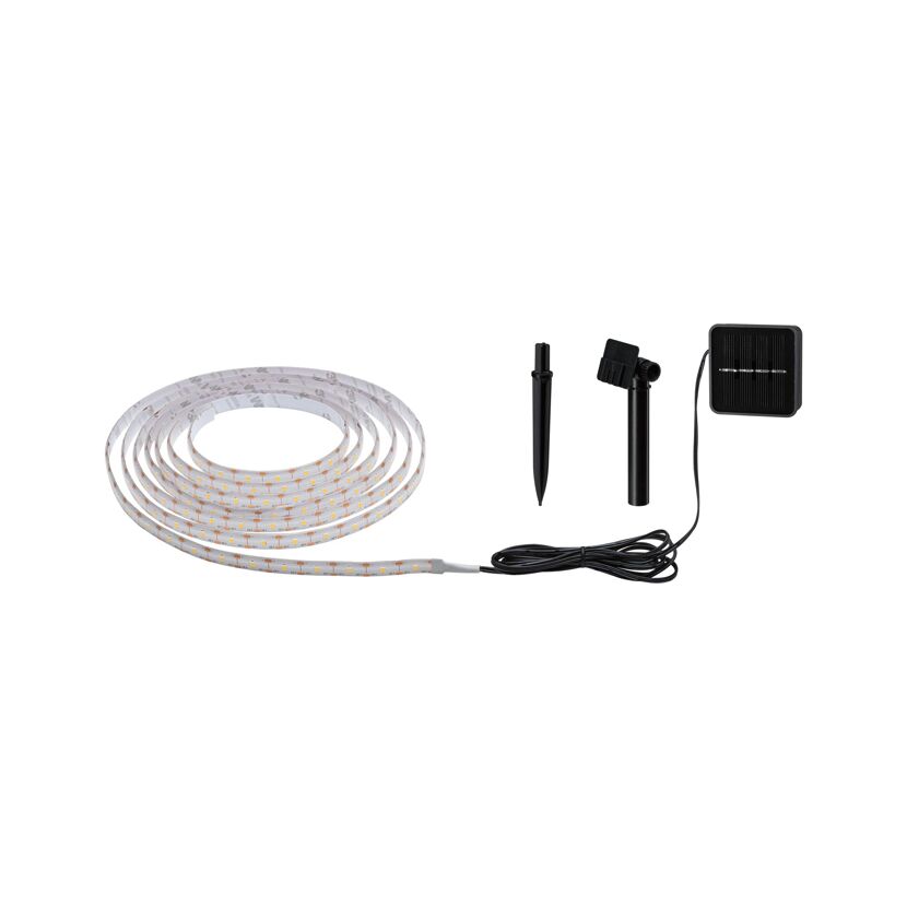 LED-Strip 'Solar Warmweiß' 3 m 0,3 W inklusive Dämmerungssensor und Akku schwarz