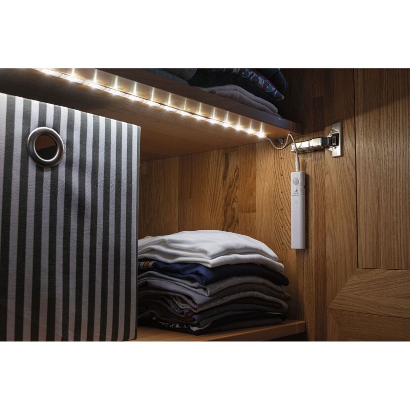 LED Strip 1 m 2 W inklusive Bewegungsmelder weiß