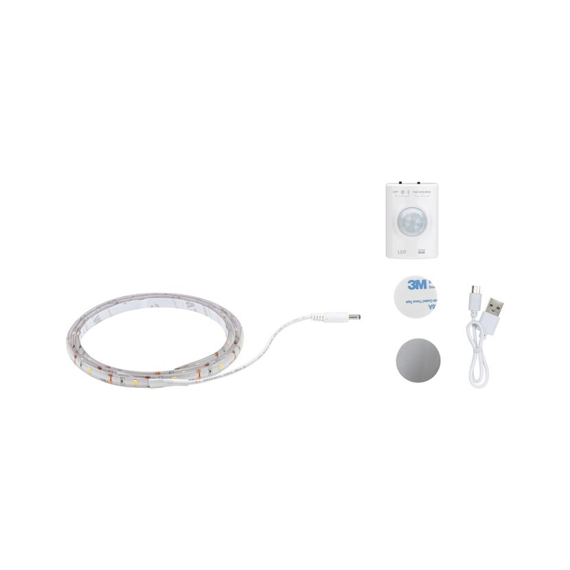 LED-Strip 1 m, 1,4 W, inklusive Bewegungsmelder- und Dämmerungssensor weiß