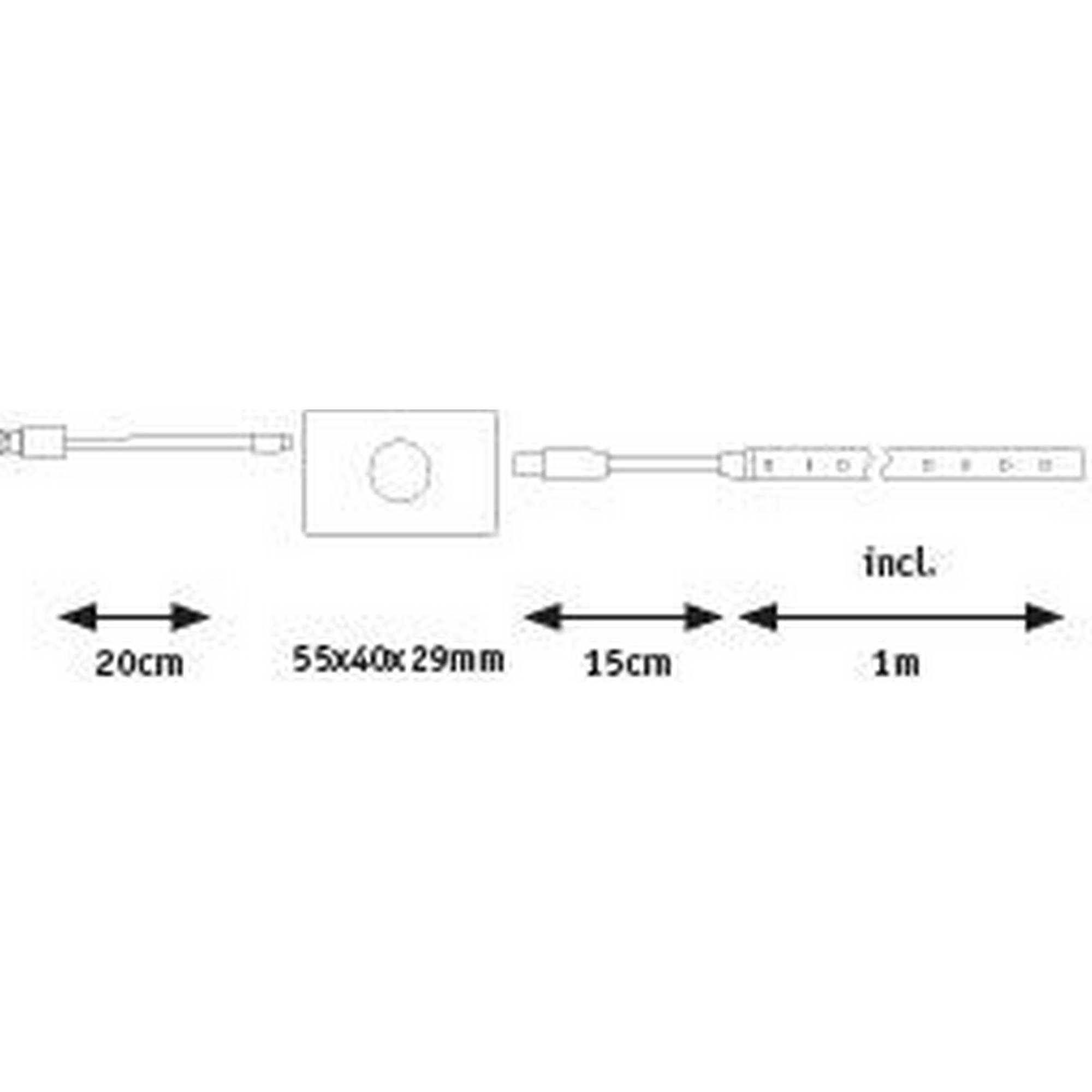 LED-Strip 1 m, 1,4 W, inklusive Bewegungsmelder- und Dämmerungssensor weiß + product picture