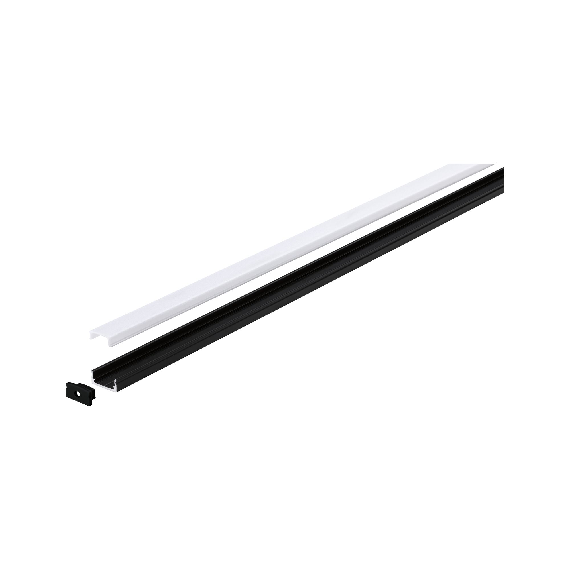 LED-Strip Profil 'Base' 2 m mit weißem Diffusor schwarz + product picture