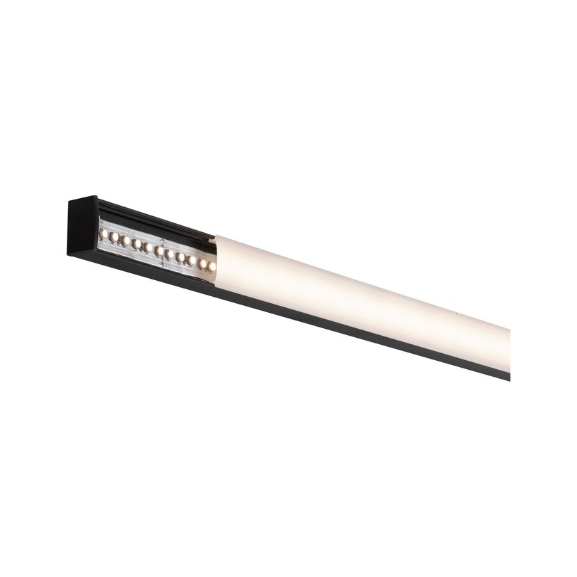 Schwarzes LED-Profil Square mit Abdeckung