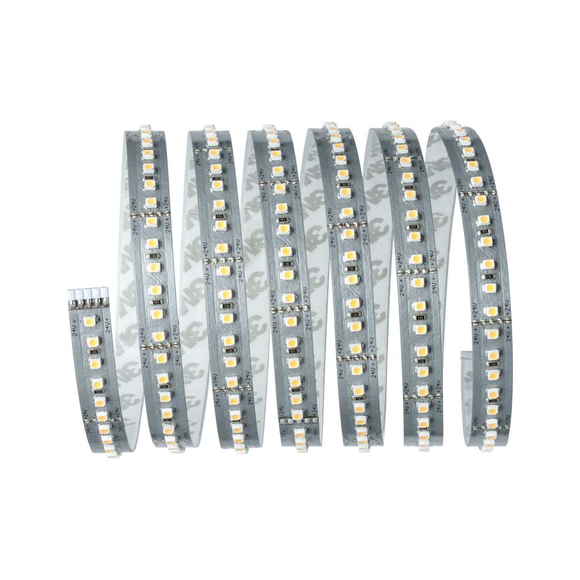 Aufgerolltes LED-Band MaxLED 1000 warmweiß.