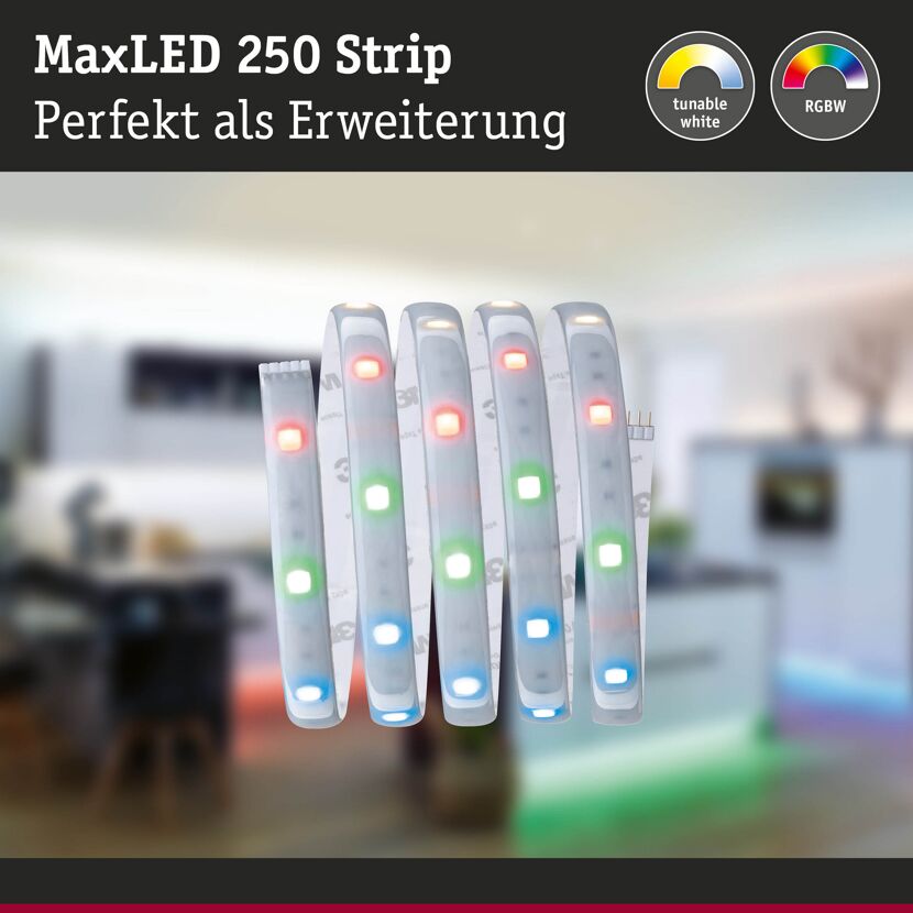 LED-Strip 'MaxLED 250 RGBW' 1 m, 7 W beschichtet silber