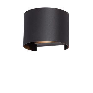 LED-Außenwandleuchte 'Pula' schwarz halbrund 11,5 x 13,5 x 10 cm