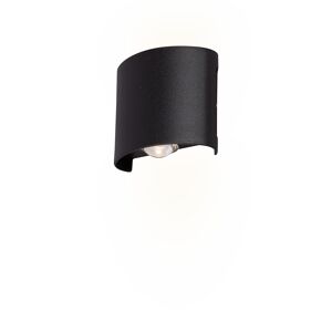 LED-Außenwandleuchte 'Toronto' schwarz halbrund 4 x 8,5 x 8 cm