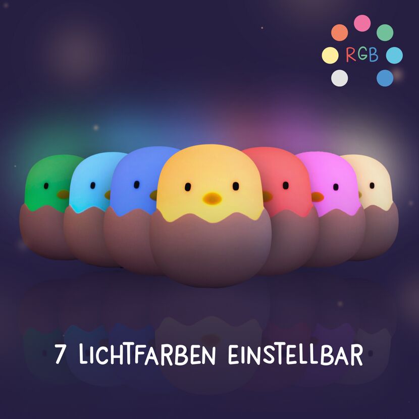 LED-Nachtlicht 'Eggy Egg' 1 W 3000 K warmweiß + RGB