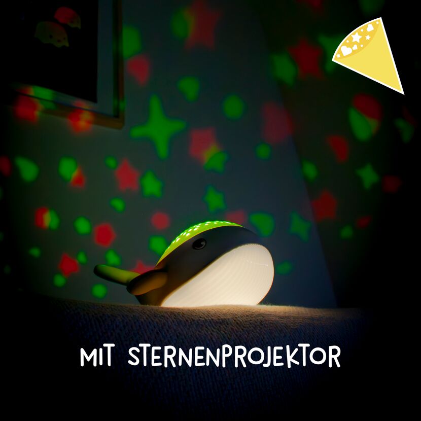Nachtlicht 'Willy Whale' 1,5 W 3000 K + RGB-Sternenprojektor