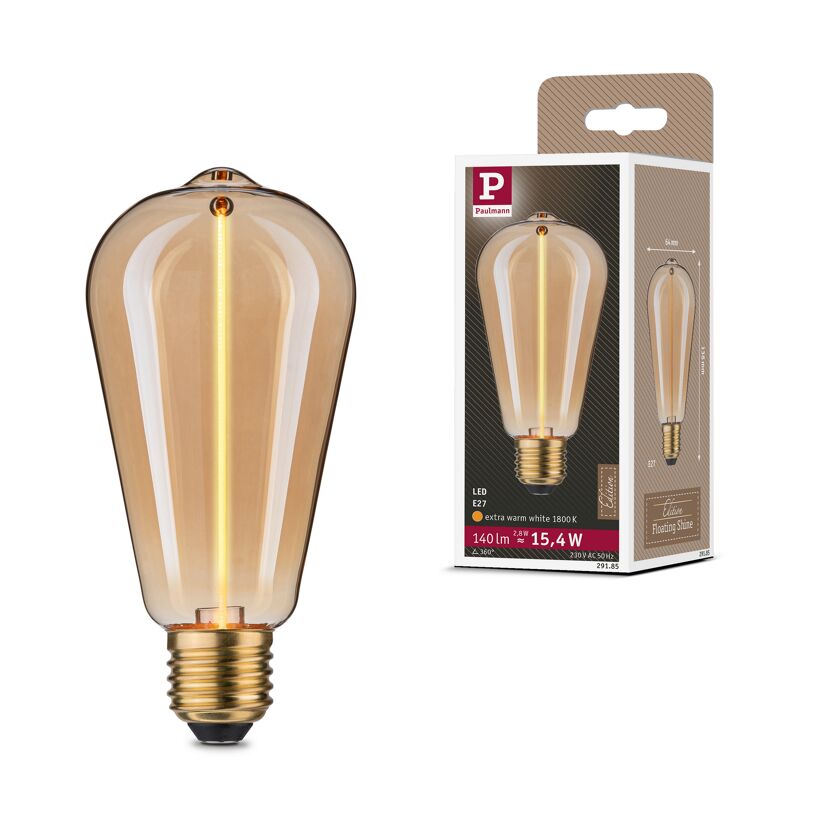 LED-Kolben 'Floating Shine' ST64 E27 2,8 W Gold