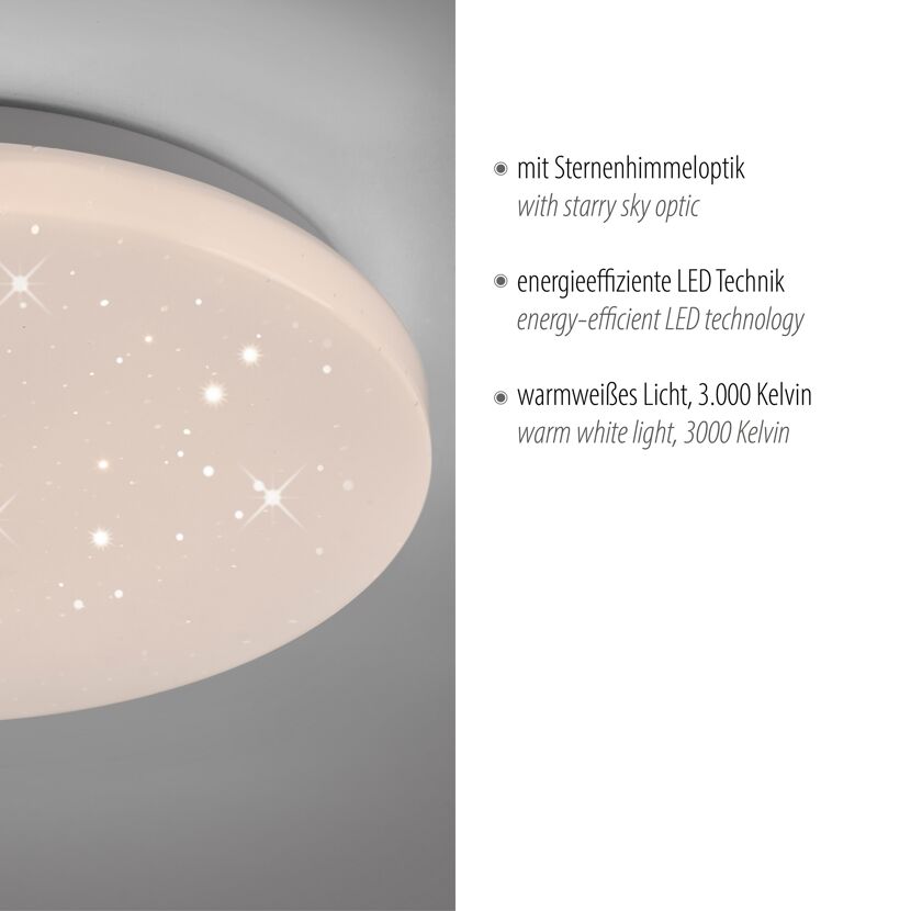 LED-Deckenleuchte 'Uranus' weiß Ø 26 cm