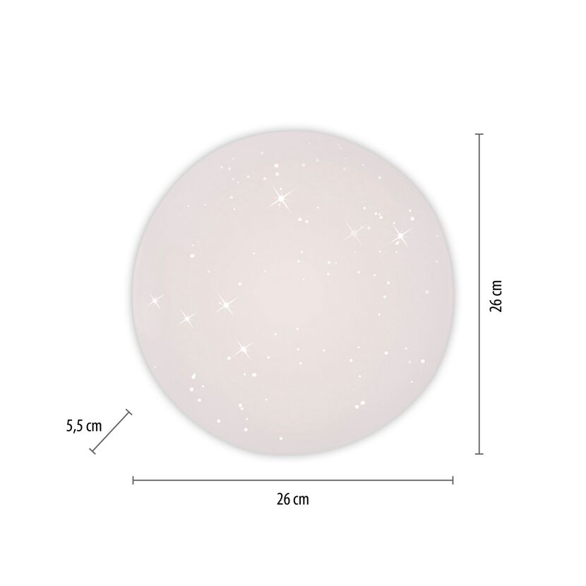 LED-Deckenleuchte 'Uranus' weiß Ø 26 cm