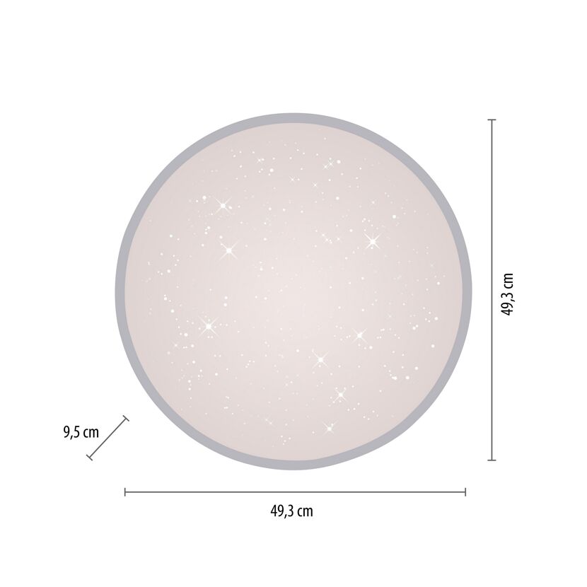 LED-Deckenleuchte 'Kyle' weiß/silber Ø 49 cm