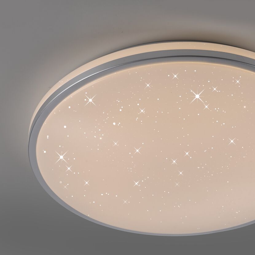 LED-Deckenleuchte 'Kyle' weiß/silber Ø 49 cm