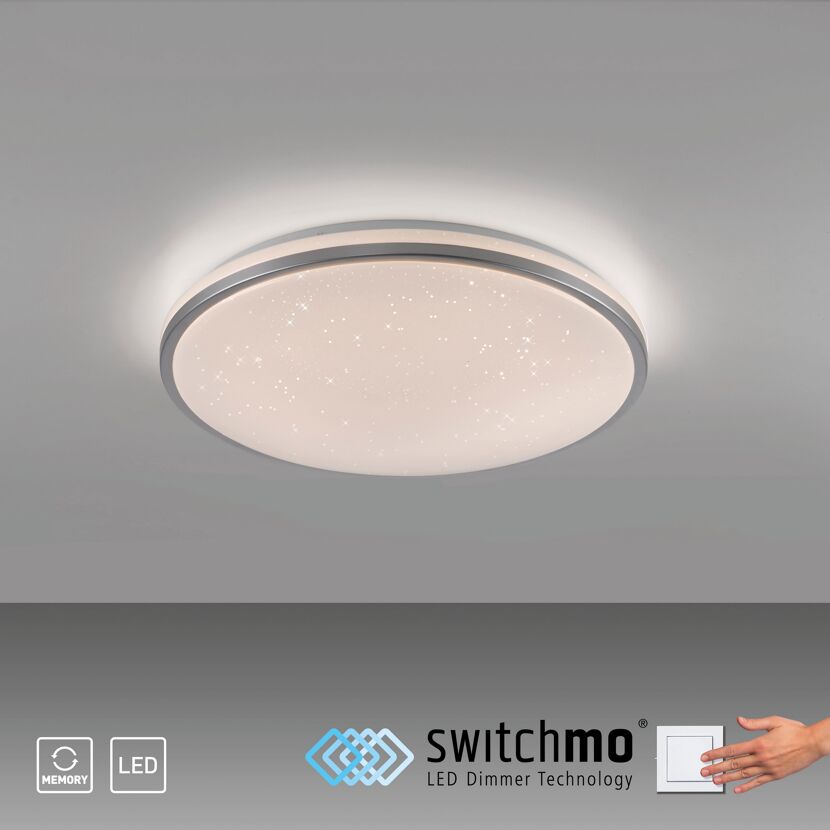 LED-Deckenleuchte 'Kyle' weiß/silber Ø 49 cm