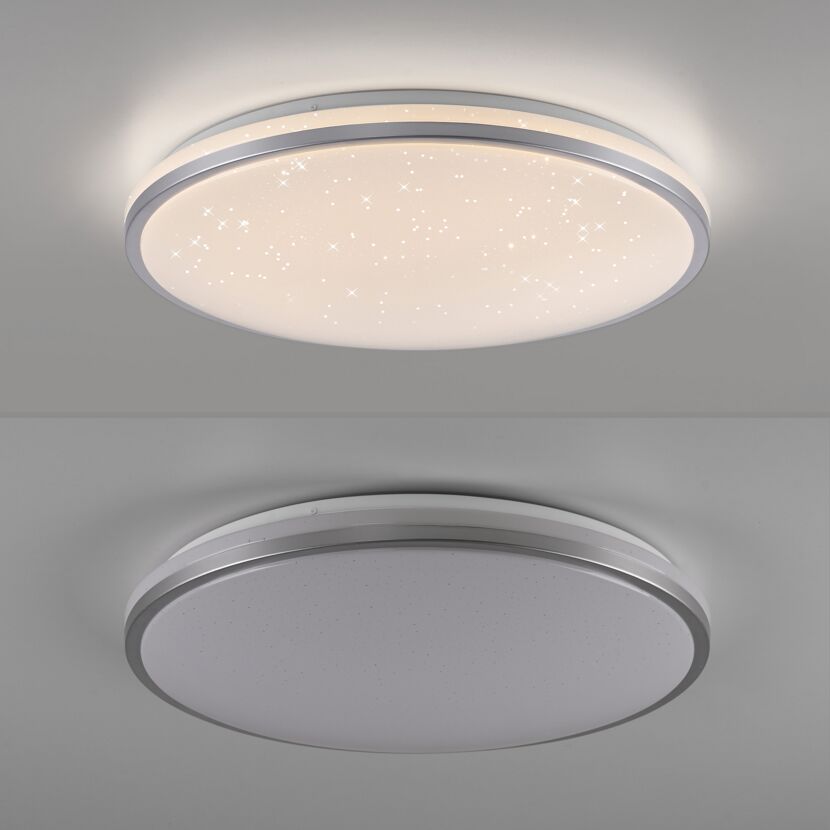 LED-Deckenleuchte 'Kyle' weiß/silber Ø 49 cm