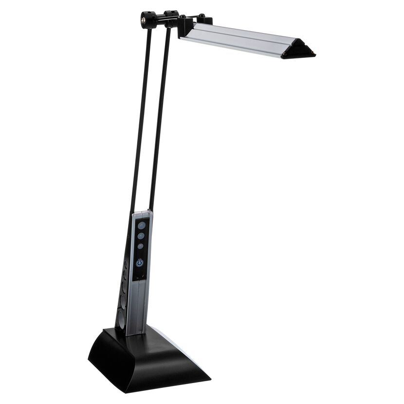 LED-Tischleuchte Jaap schwarz/chrom
