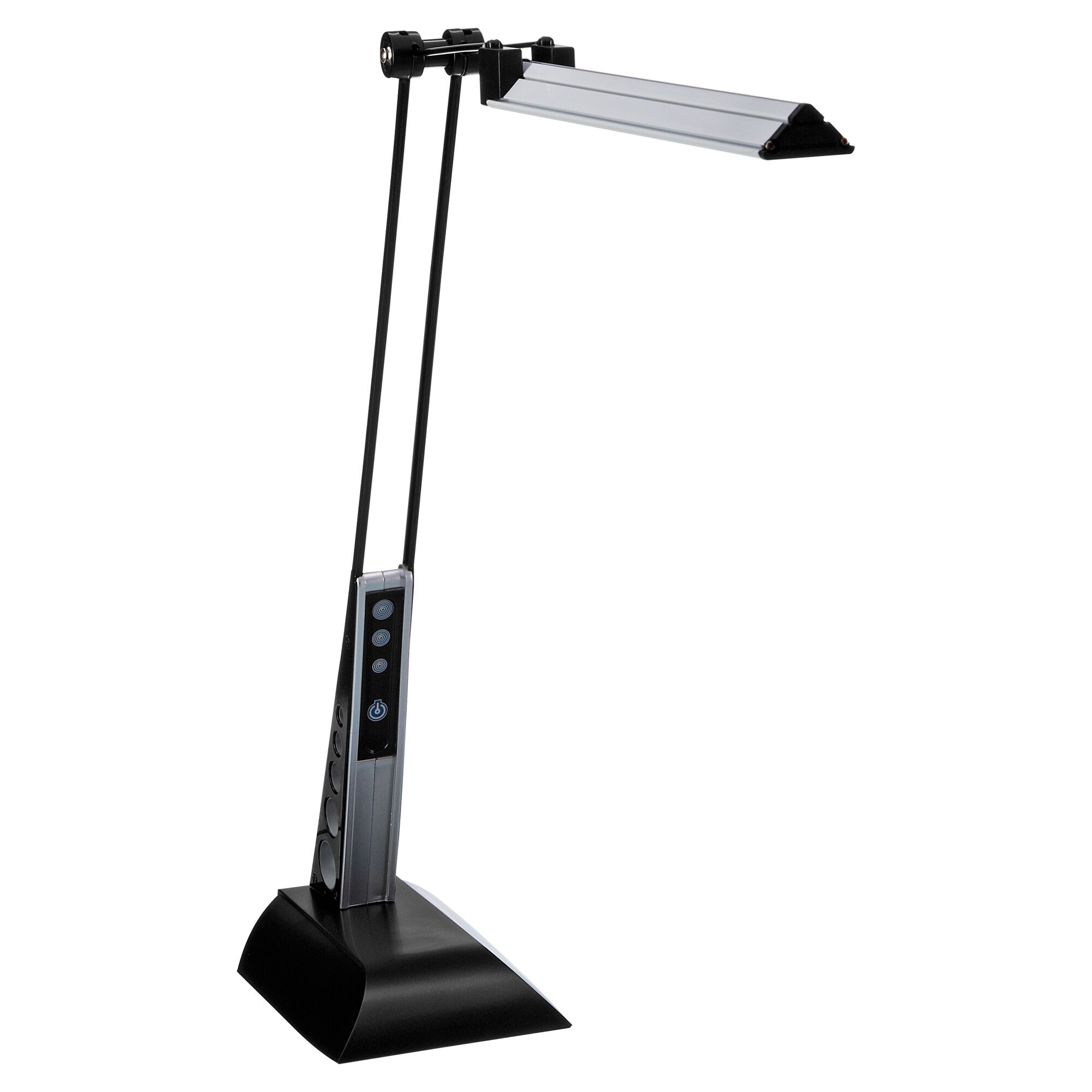 LED-Tischleuchte Jaap schwarz/chrom