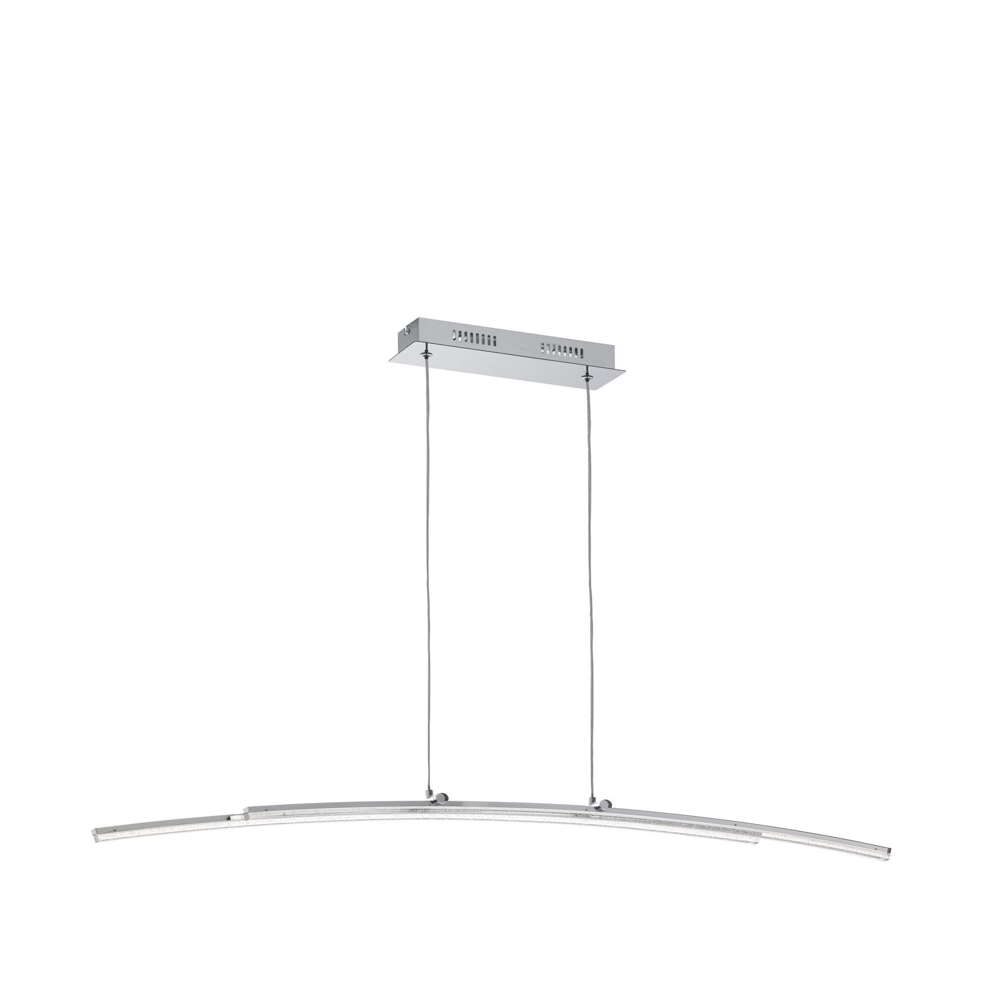 LED-Hängeleuchte Pertini, chrom/weiß