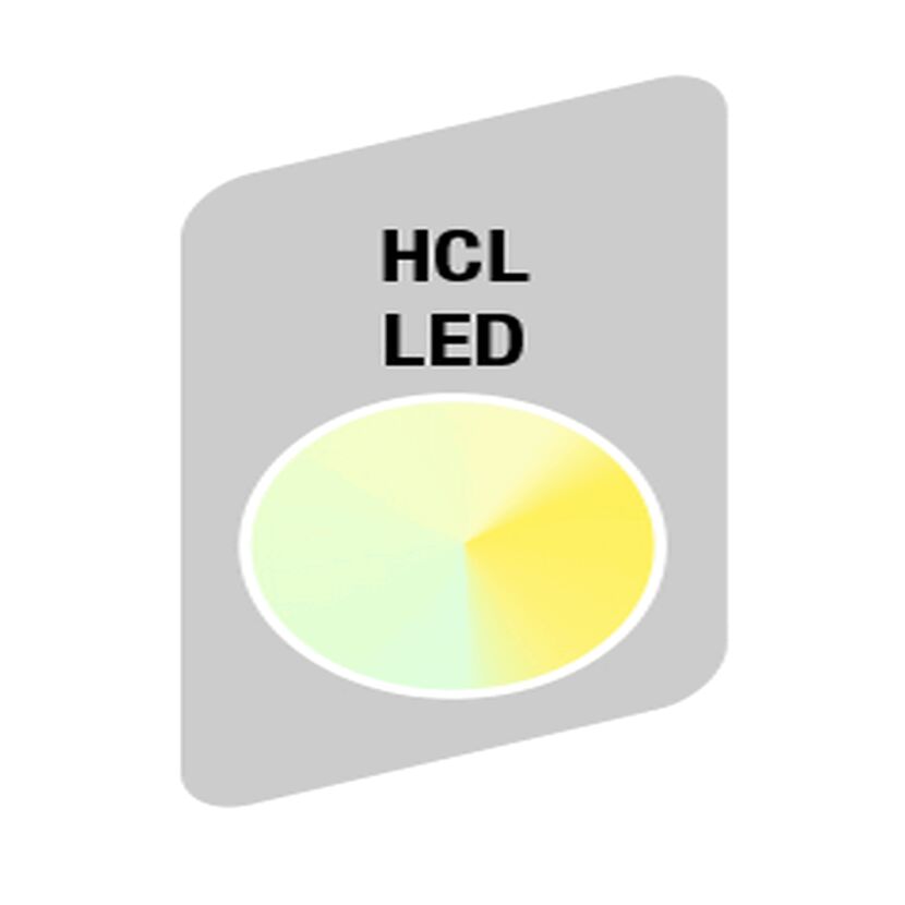 HCL LED mit Farbverlauf von Hellgrün zu Gelb