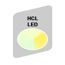 HCL LED mit Farbverlauf von Hellgrün nach Gelb