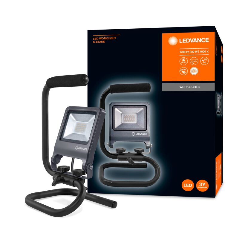LED-Baustrahler 'Worklights' grau 1700 lm, IP 65