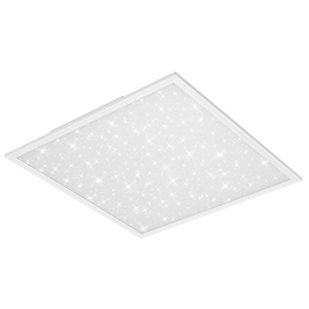 2. Bild von LED-Deckenleuchte 'Vetsa' mit Sternendekor-Dekor, weiß, 4100 lm, 59,5 x 59,5 cm