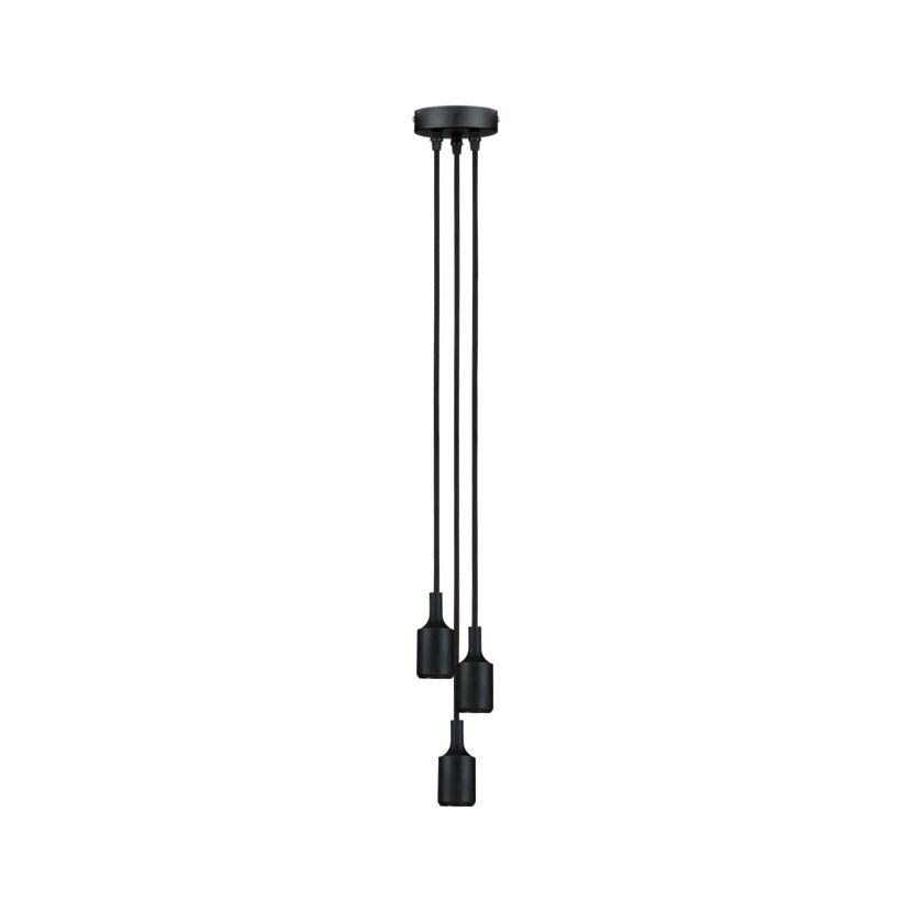 Pendelleuchte 'Neordic Ketil' E27 3 x 20 W Schwarz