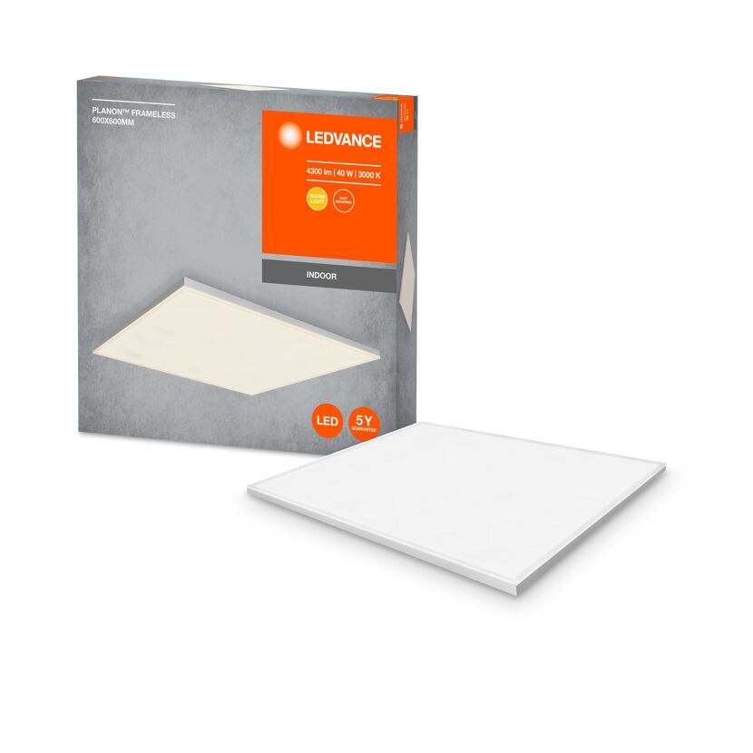 Anbauleuchte 'Planon™ Frameless' weiß 60 x 60 cm 3000 lm