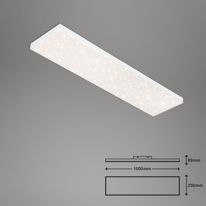 LED-Panelleuchte 'Frameless' mit Sterneneffekt 2400 lm 104,5 x 29,8 cm