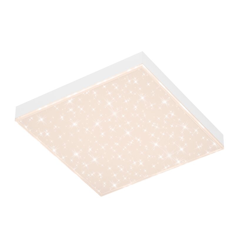 Quadratische LED-Deckenleuchte mit Sternenhimmel-Effekt