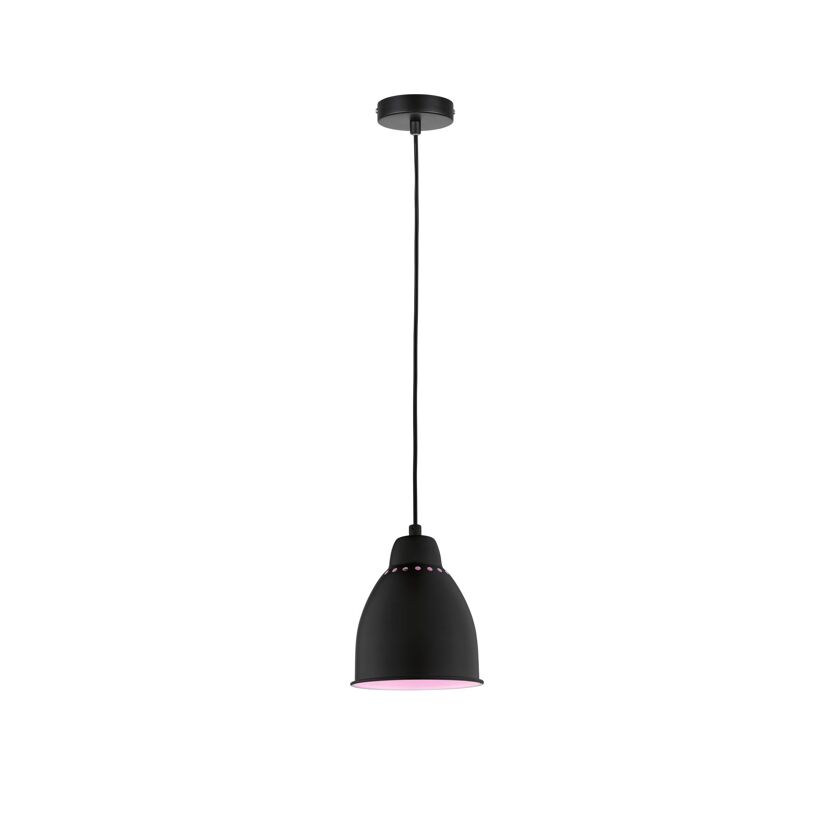 Pendelleuchte 'Neordic Hilla' schwarz Ø 14,5 x 180 cm