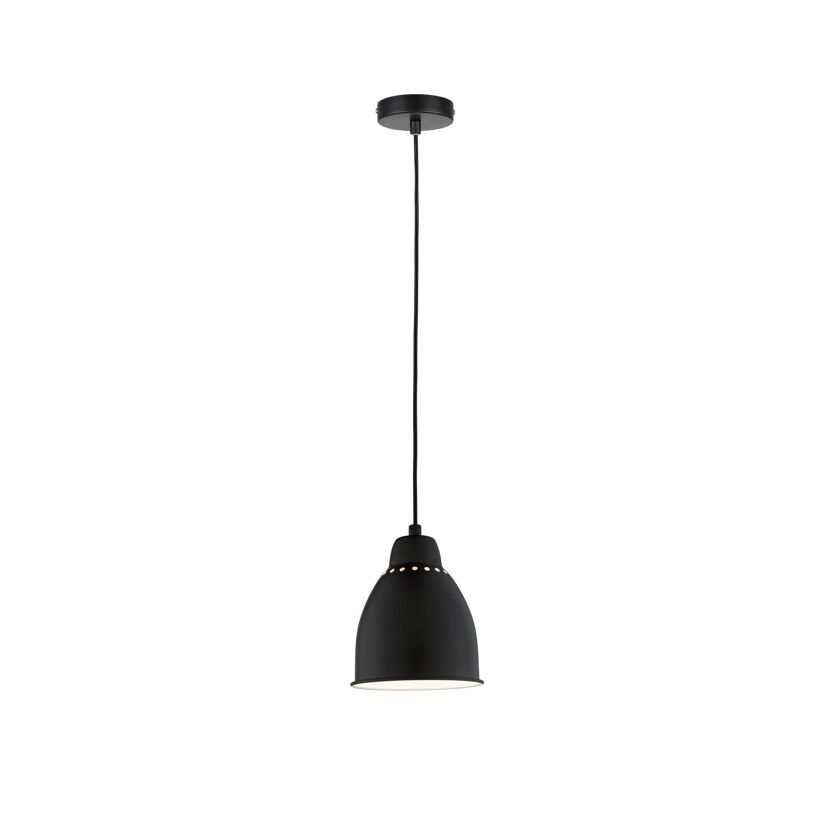 Pendelleuchte 'Neordic Hilla' schwarz Ø 14,5 x 180 cm