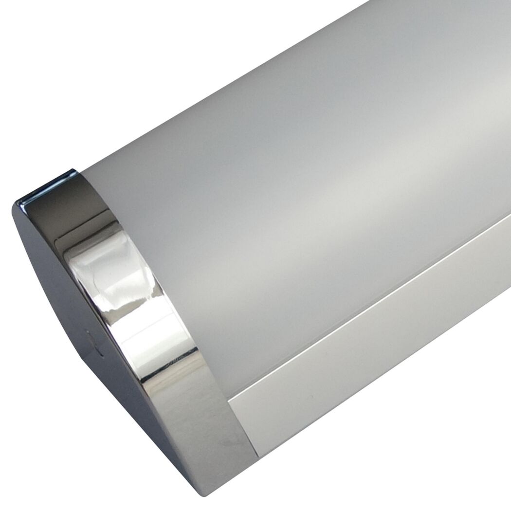 Nahaufnahme der silbernen LED-Deckenleuchte Canea 60.