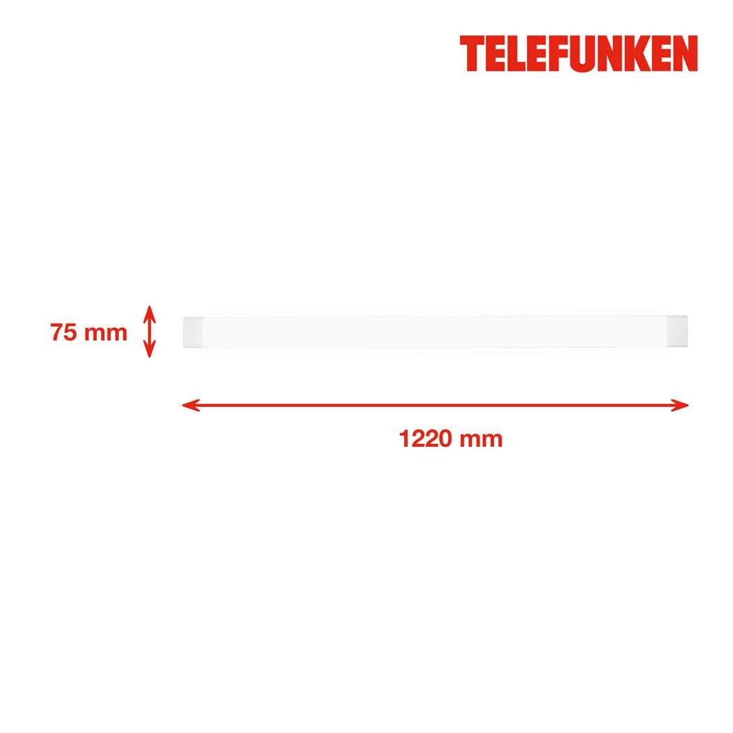 LED-Feuchtraumleuchte 'Chons' 5000 lm 7,5 x 2,5 x 122 cm