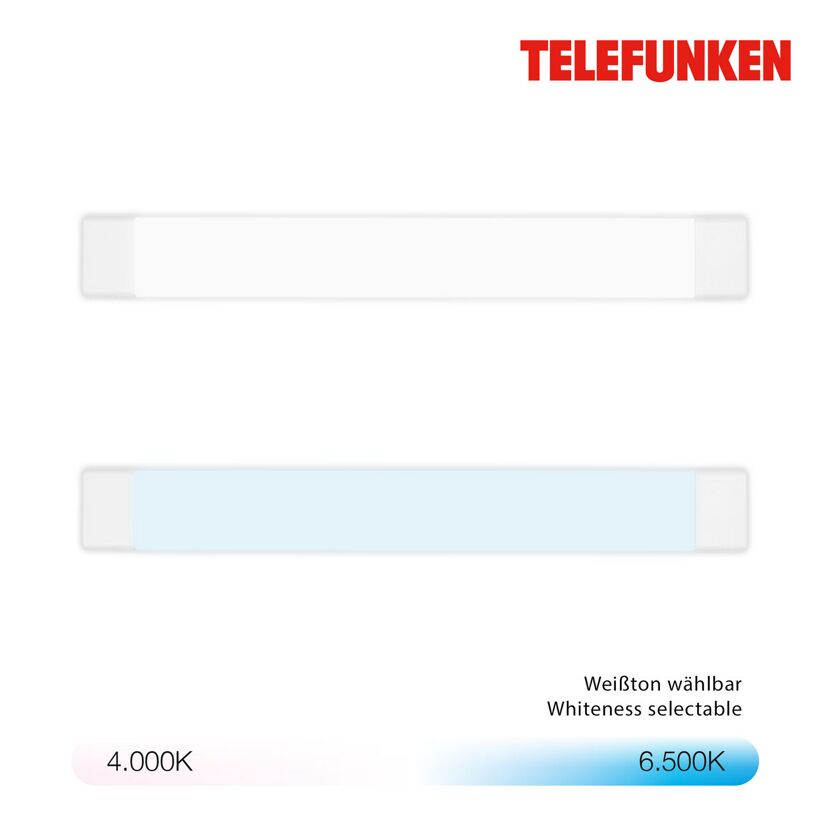 LED-Feuchtraumleuchte 'CHONS' weiß 22 W 62 x 7,5 x 2,5 cm