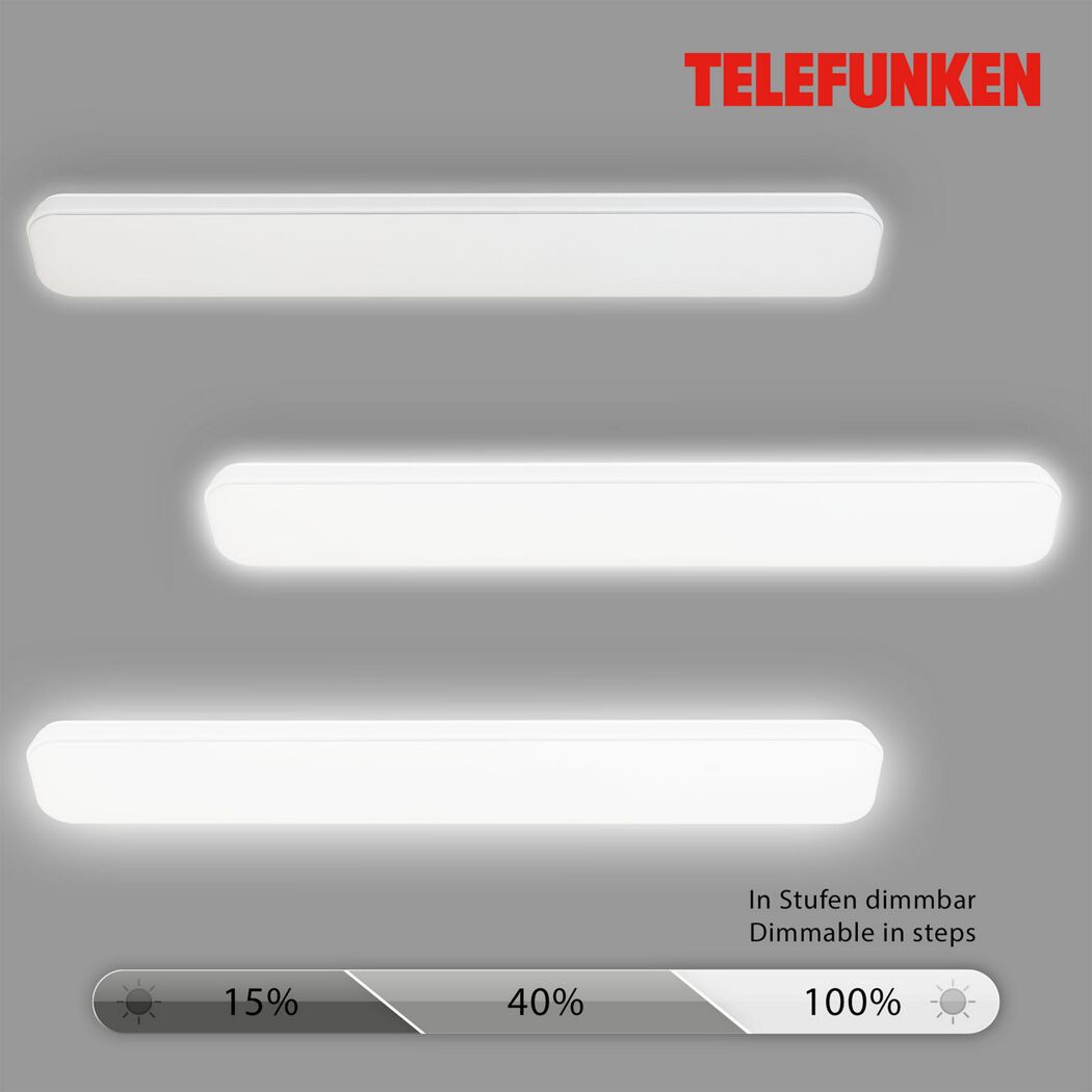 LED-Deckenleuchte 'Kista' dimmbar 5300 lm neutralweiß 18,5 x 5,5 x 115,5 cm