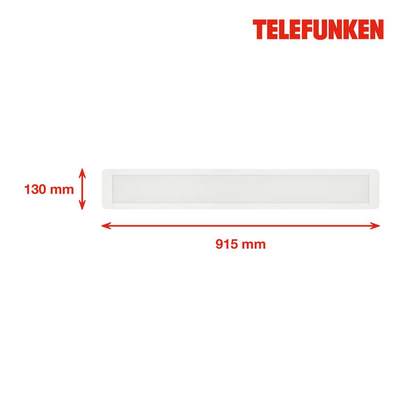 LED-Deckenleuchte 'POEL' weiß 35 W 91,5 x 13 x 2,5 cm
