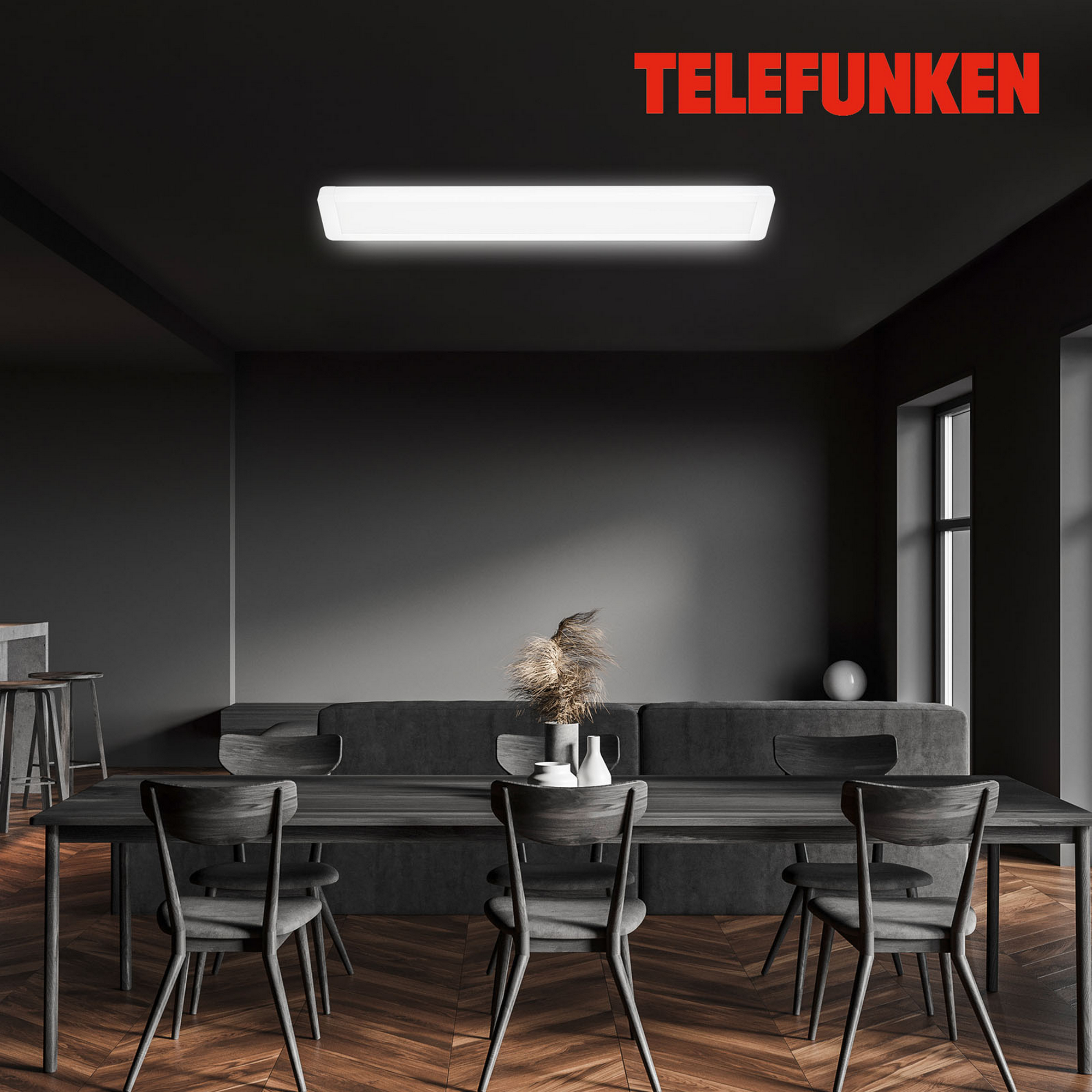 LED-Deckenleuchte 'POEL' weiß 35 W 91,5 x 13 x 2,5 cm + product picture