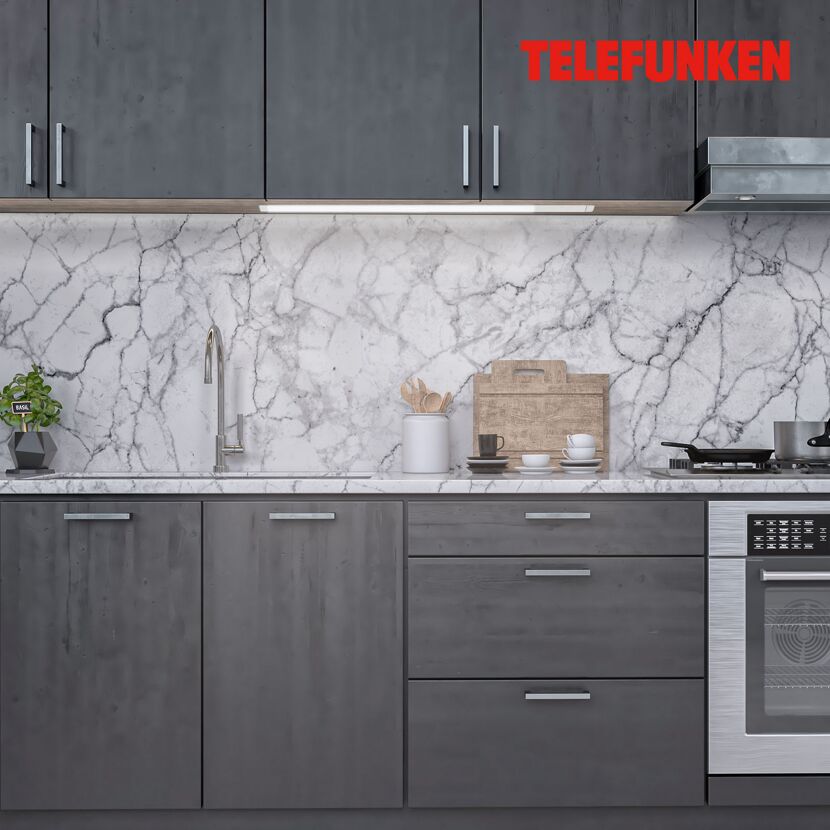 LED-Unterbauleuchte 'UTO' silbern 14 W 87, 5 x 5 x 1,5 cm