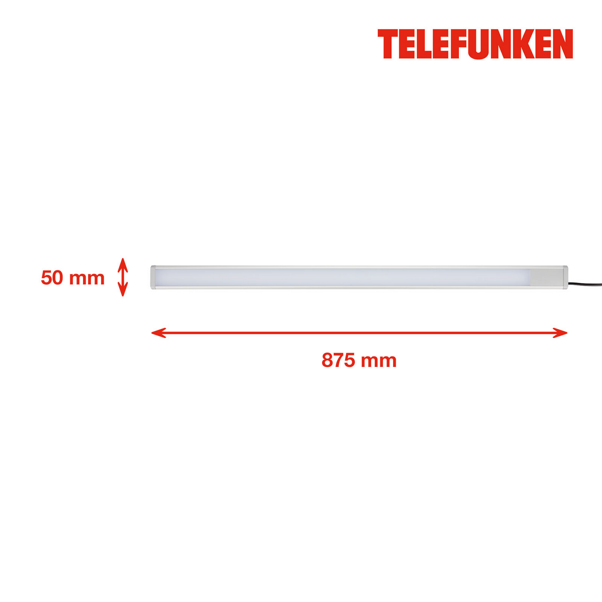 LED-Unterbauleuchte 'UTO' silbern 14 W 87, 5 x 5 x 1,5 cm + product picture