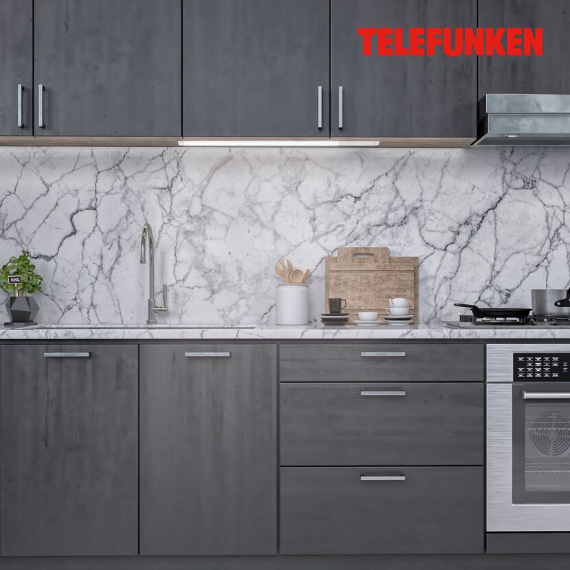 LED-Unterbauleuchte 'UTO' silbern 10 W 57,5 x 5 x 1,5 cm