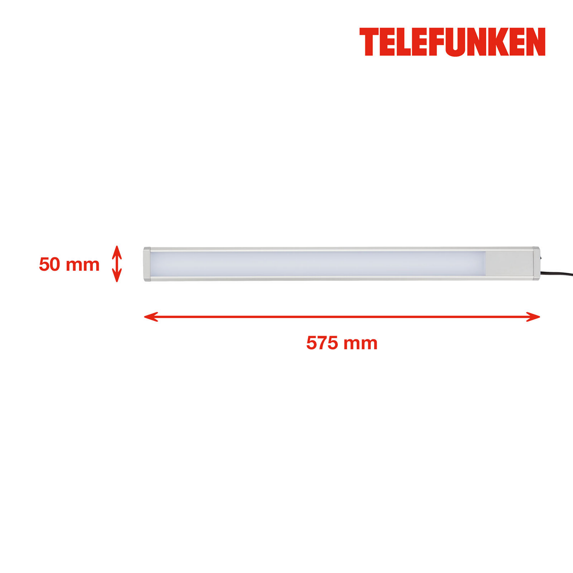 LED-Unterbauleuchte 'UTO' silbern 10 W 57,5 x 5 x 1,5 cm + product picture